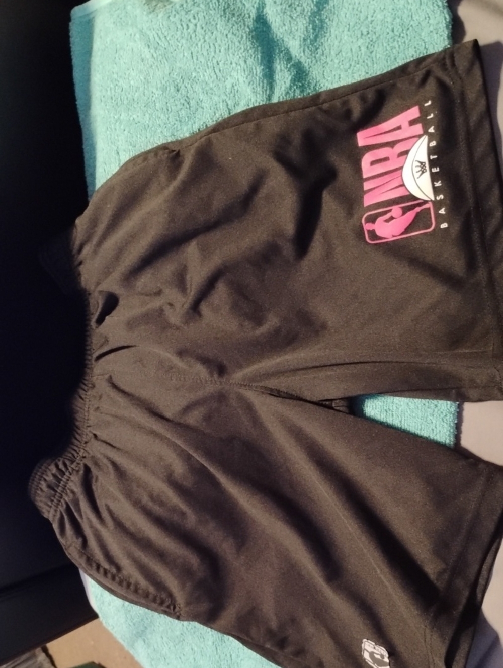 NBA Black Shorts with Red Logo Athletic Basketball Shorts